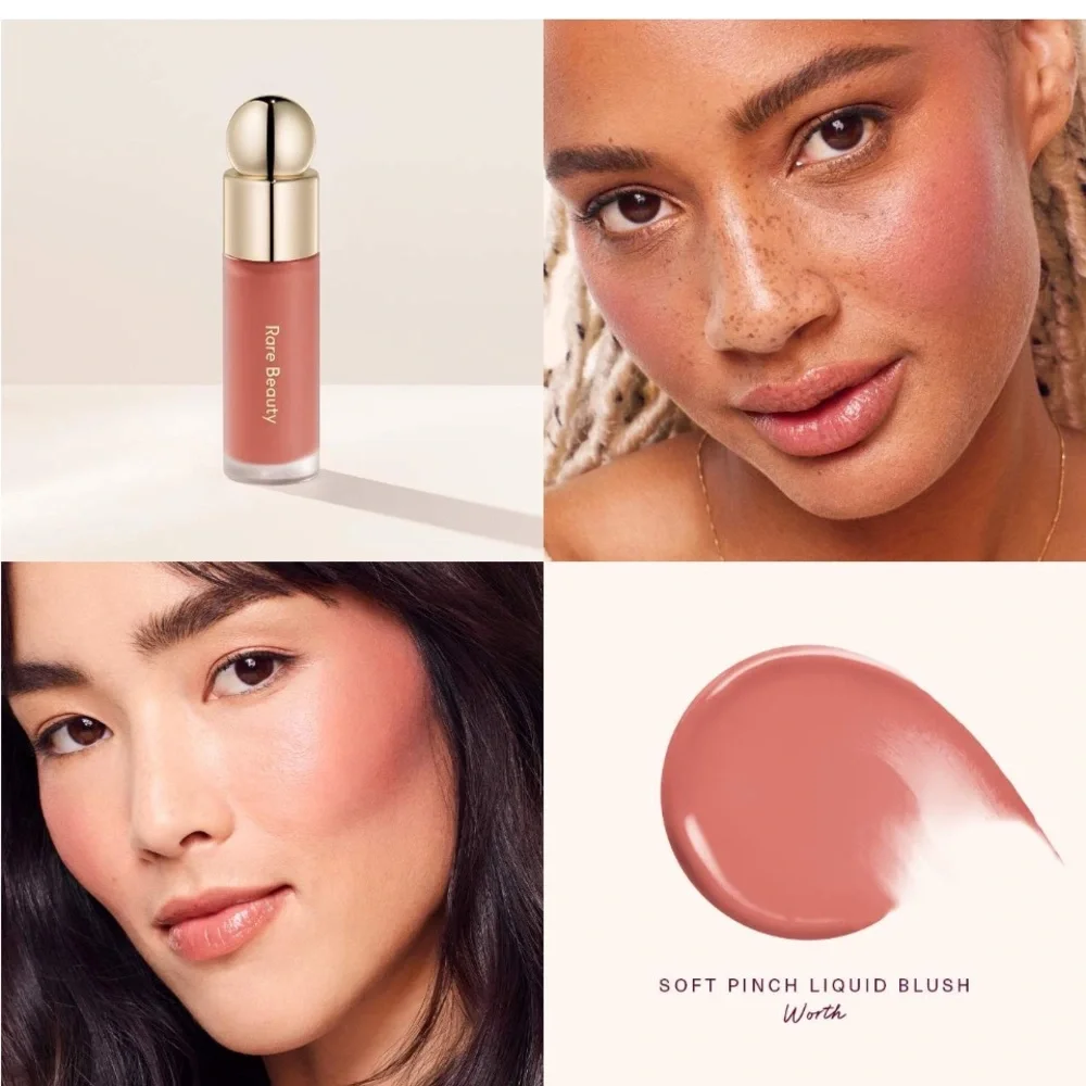 NIB Rare Beauty Soft Pinch Liquid Blush - Worth (Pink)